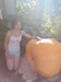 big orange pumpkin growing